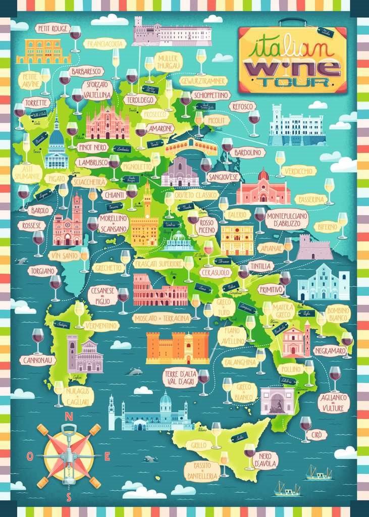 Olasz Borok Ravensburger 1000 darabos kirakó puzzle (RA - 17606) - puzzlegarden