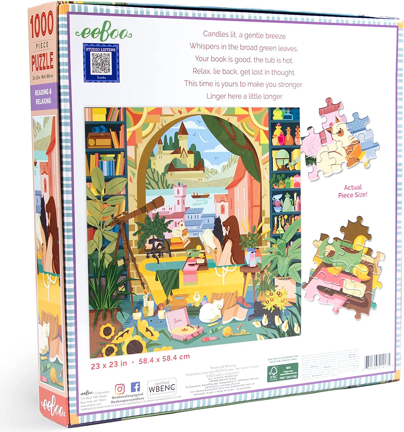 Olvasás és Pihenés Eeboo 1000 darabos kirakó puzzle (EB - PZTRRD) - puzzlegarden