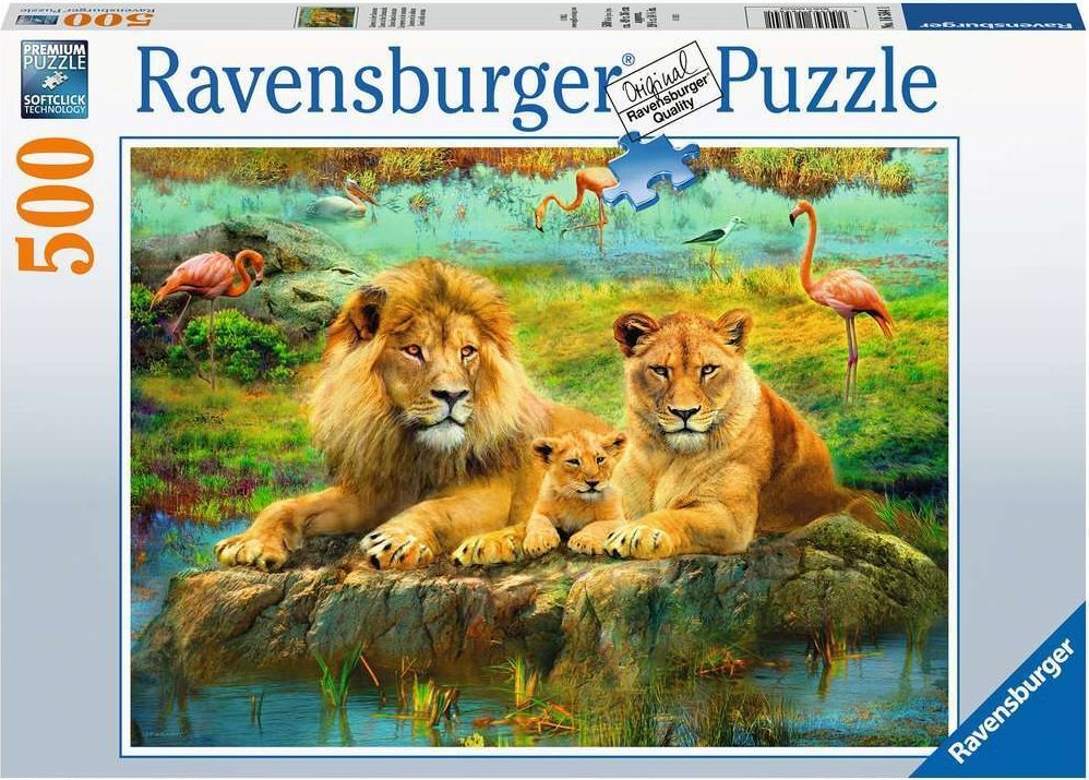 Oroszlánok a szavannán Ravensburger 500 darabos kirakó puzzle (RA - 16584) - puzzlegarden