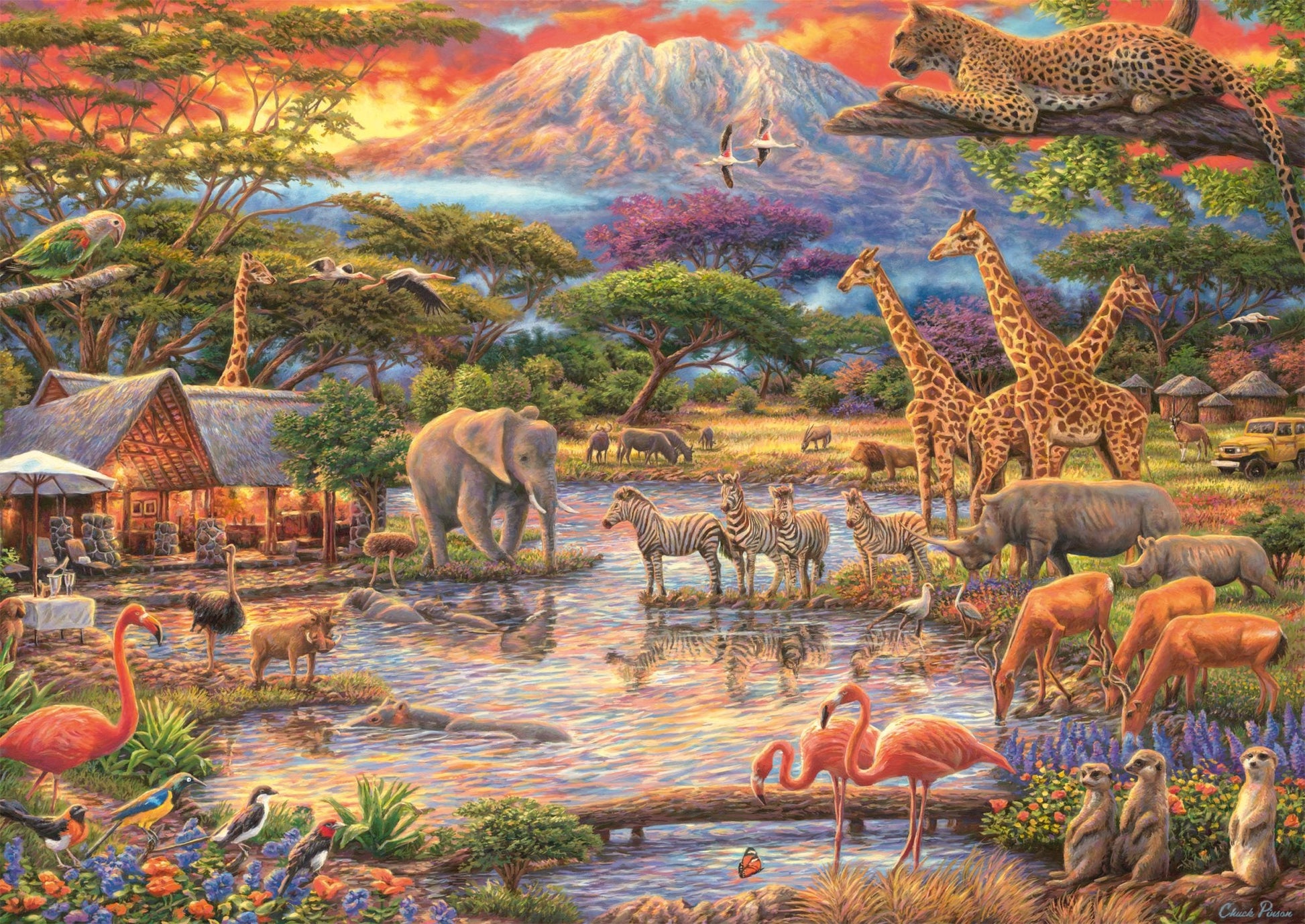 Paradicsom a Kilimanjaro lábánál Schmidt Spiele 500 darabos kirakó puzzle (SCH - 59708) - puzzlegarden