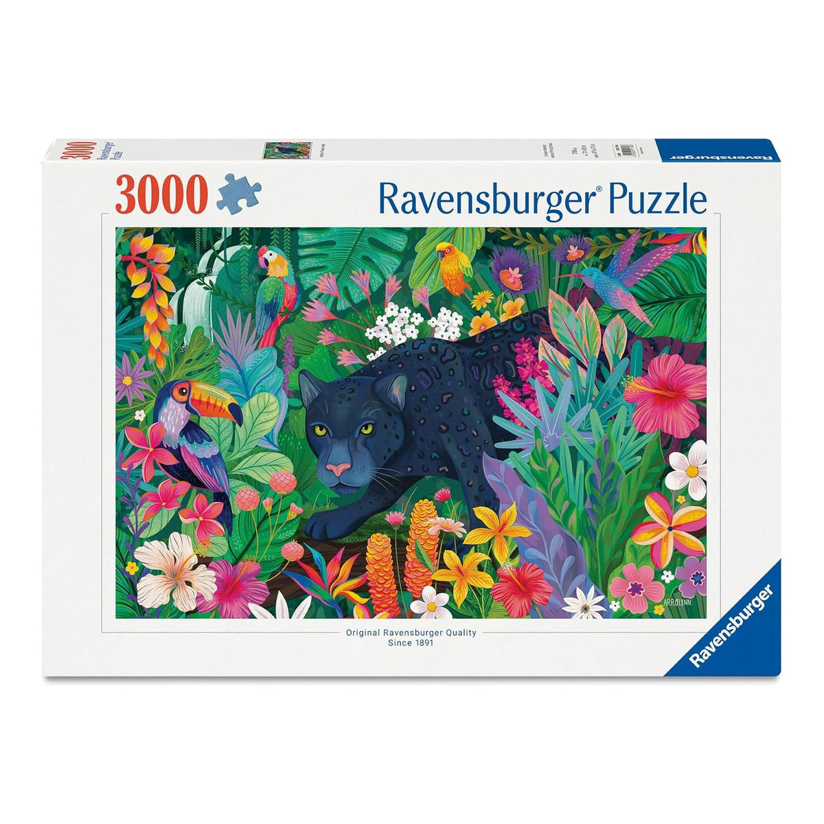 Párduc a virágzó dzsungelben Ravensburger 3000 darabos kirakó puzzle (RA-12001748) - puzzlegarden