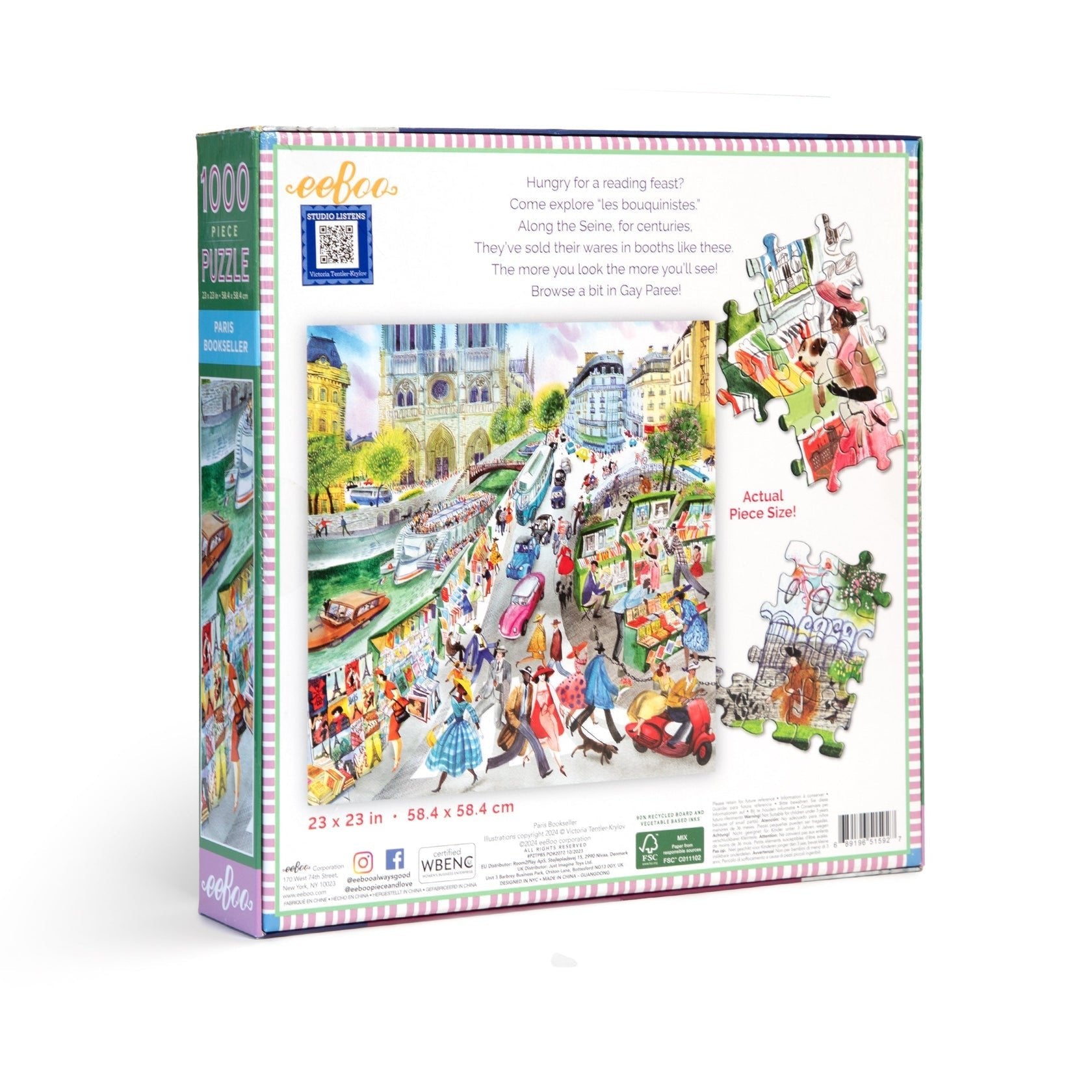 Párizsi Könyvárusok Eeboo 1000 darabos kirakó puzzle (EB - PZTPBS) - puzzlegarden