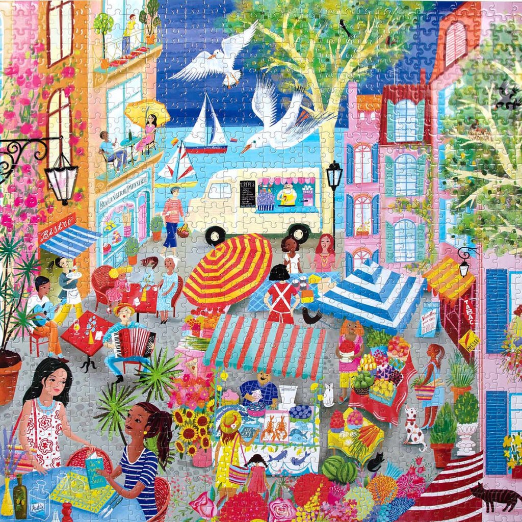 Piac Franciaországban Eeboo 1000 darabos kirakó puzzle (EB - PZTMFR) - puzzlegarden