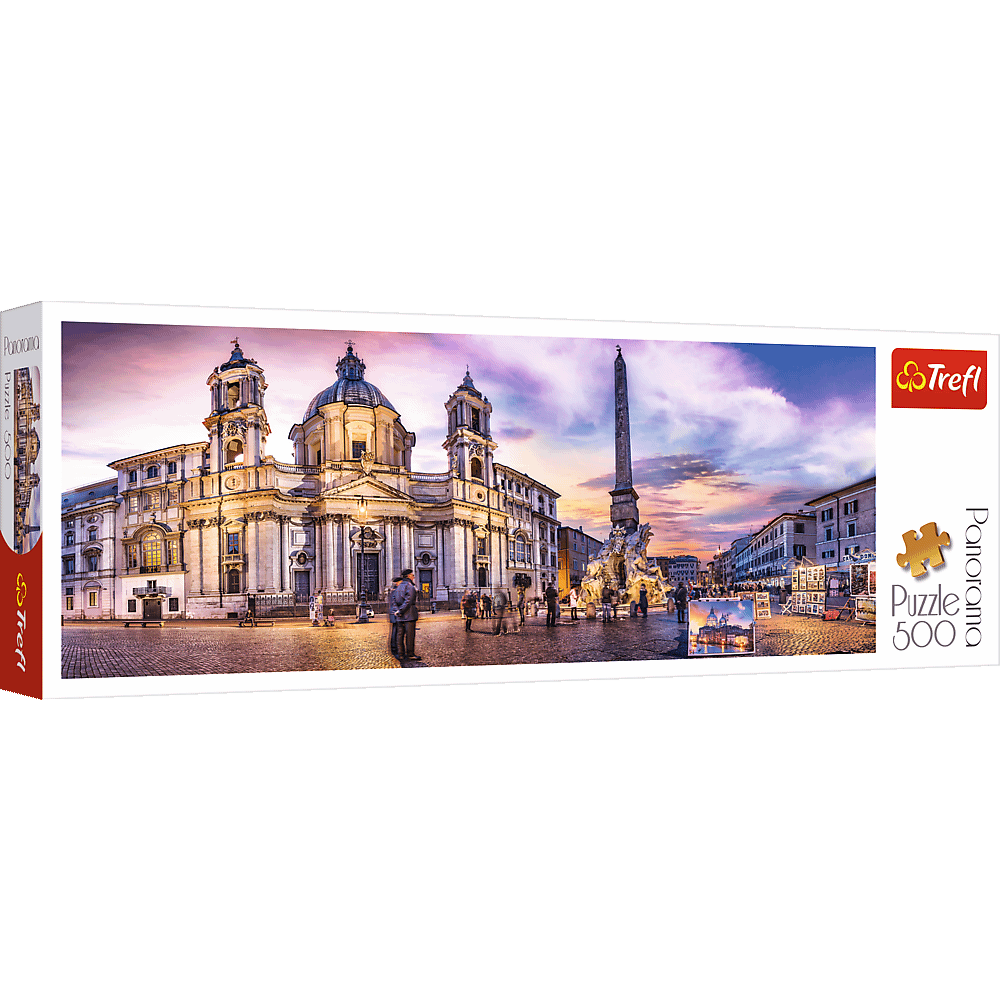 Piazza Navona, Róma - panoráma Trefl 500 darabos kirakó puzzle (TR - 29501) - puzzlegarden