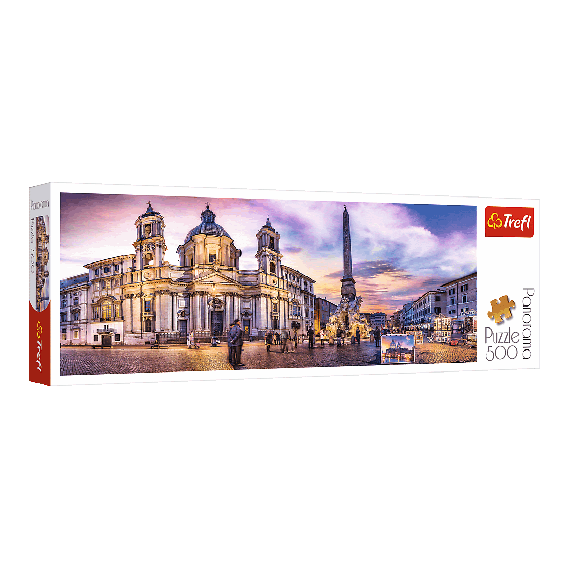 Piazza Navona, Róma - panoráma Trefl 500 darabos kirakó puzzle (TR-29501) - puzzlegarden