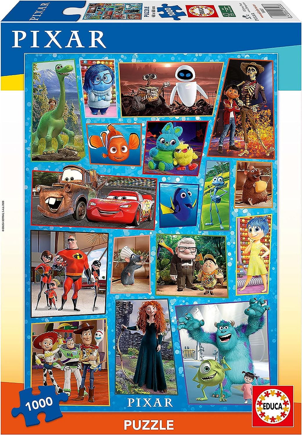 Pixar Karakterek Educa 1000 darabos kirakó puzzle (ED - 18497) - puzzlegarden