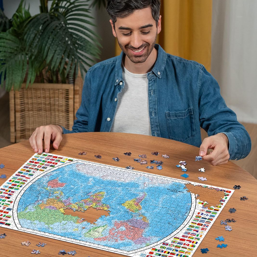 Politikai Világtérkép - kisebb dobozos Ravensburger 1000 darabos kirakó puzzle (RA - 12000664) - puzzlegarden