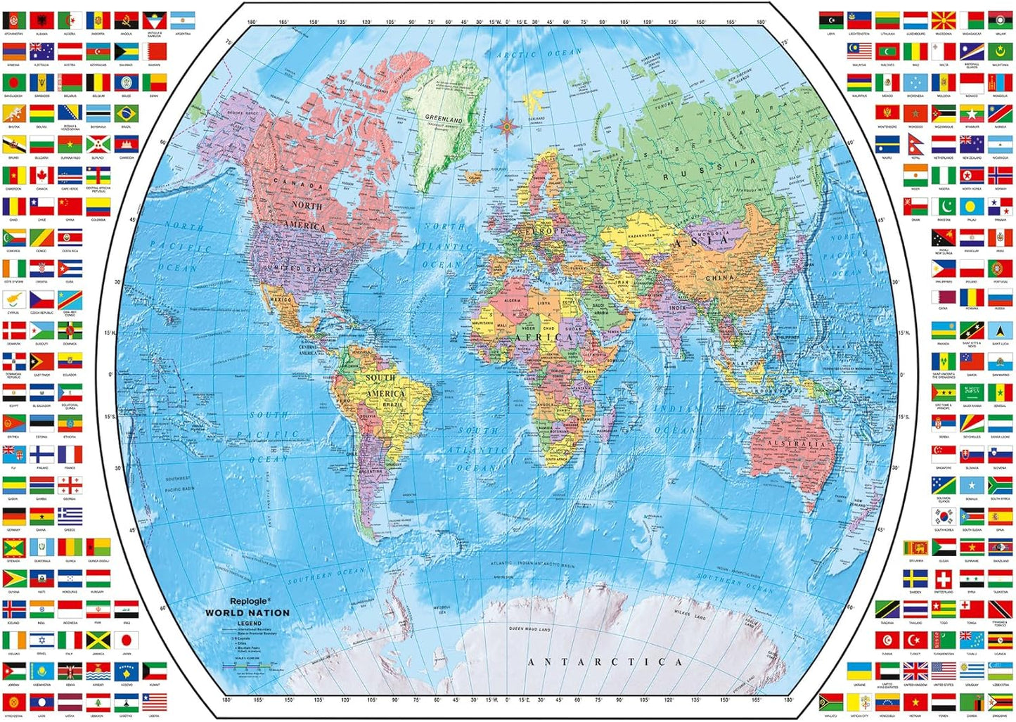 Politikai Világtérkép Ravensburger 1000 darabos kirakó puzzle (RA - 19633) - puzzlegarden