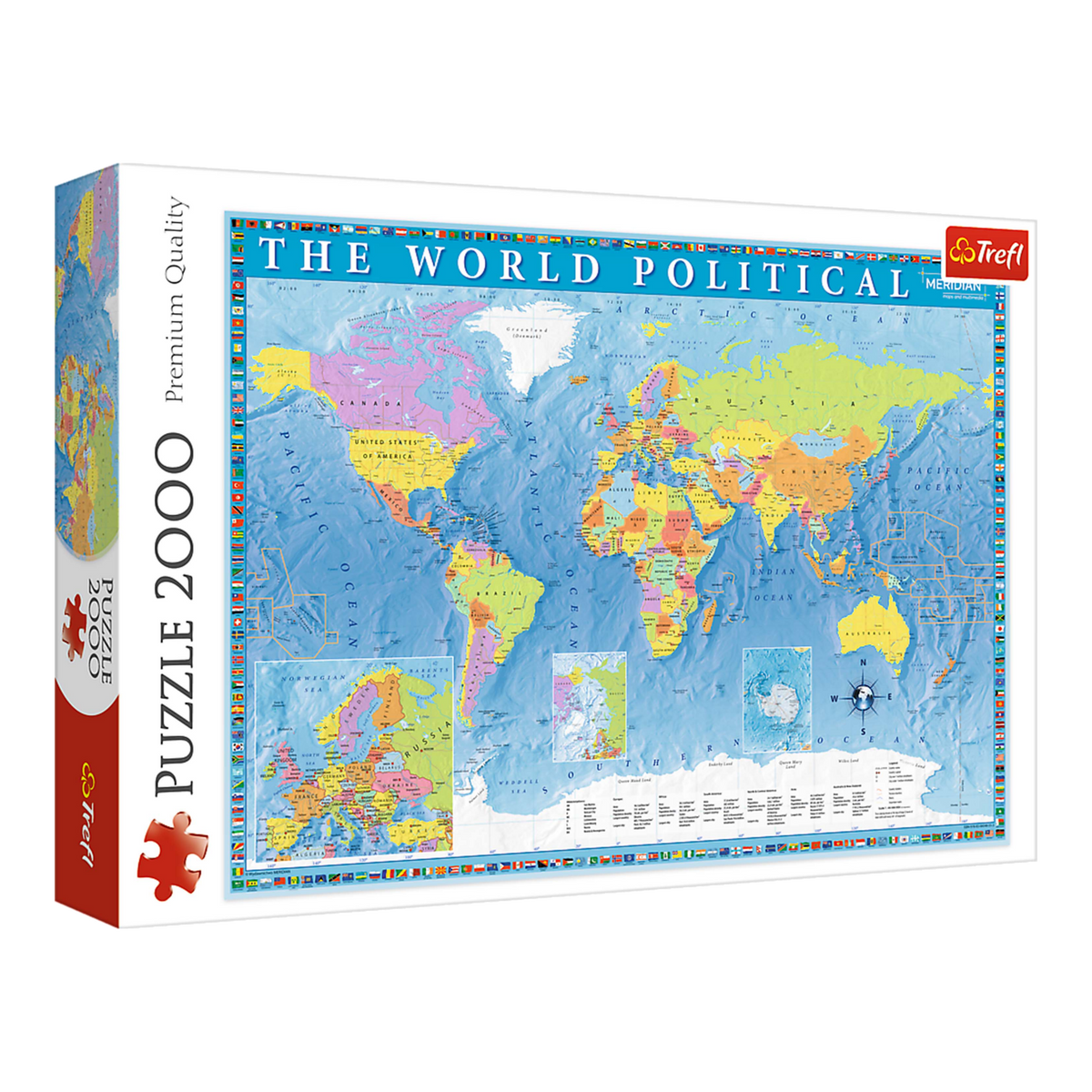 Politikai világtérkép Trefl 2000 darabos kirakó puzzle (TR-27099) - puzzlegarden