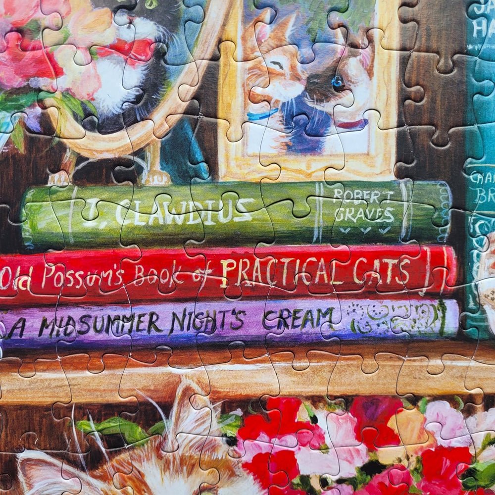 Puss Back in Books - XL Gibsons 500 darabos kirakó puzzle (G - G3560) - puzzlegarden