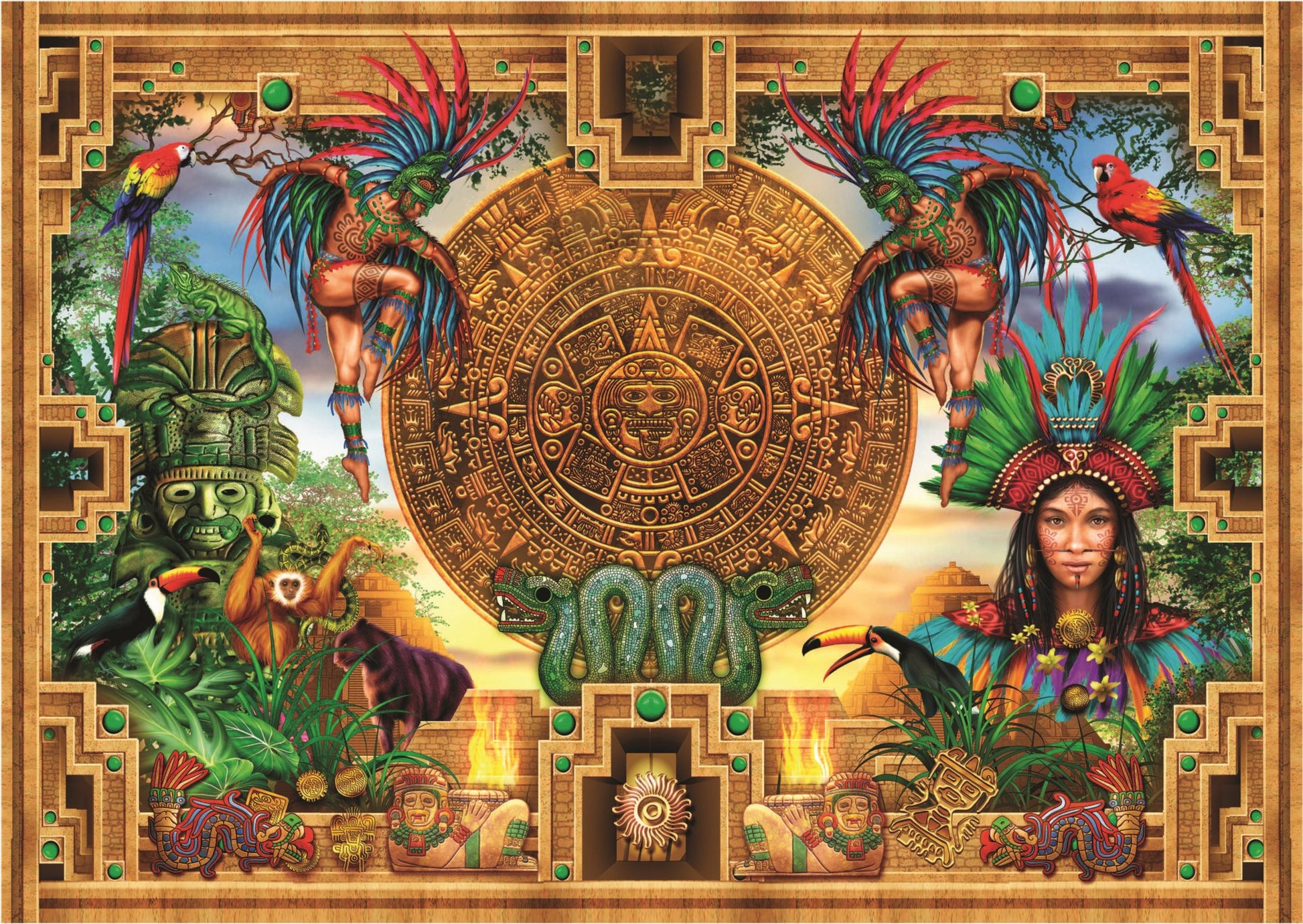 Azték - Maya Montázs Educa 2000 darabos kirakó puzzle (ED - 19565) - puzzlegarden