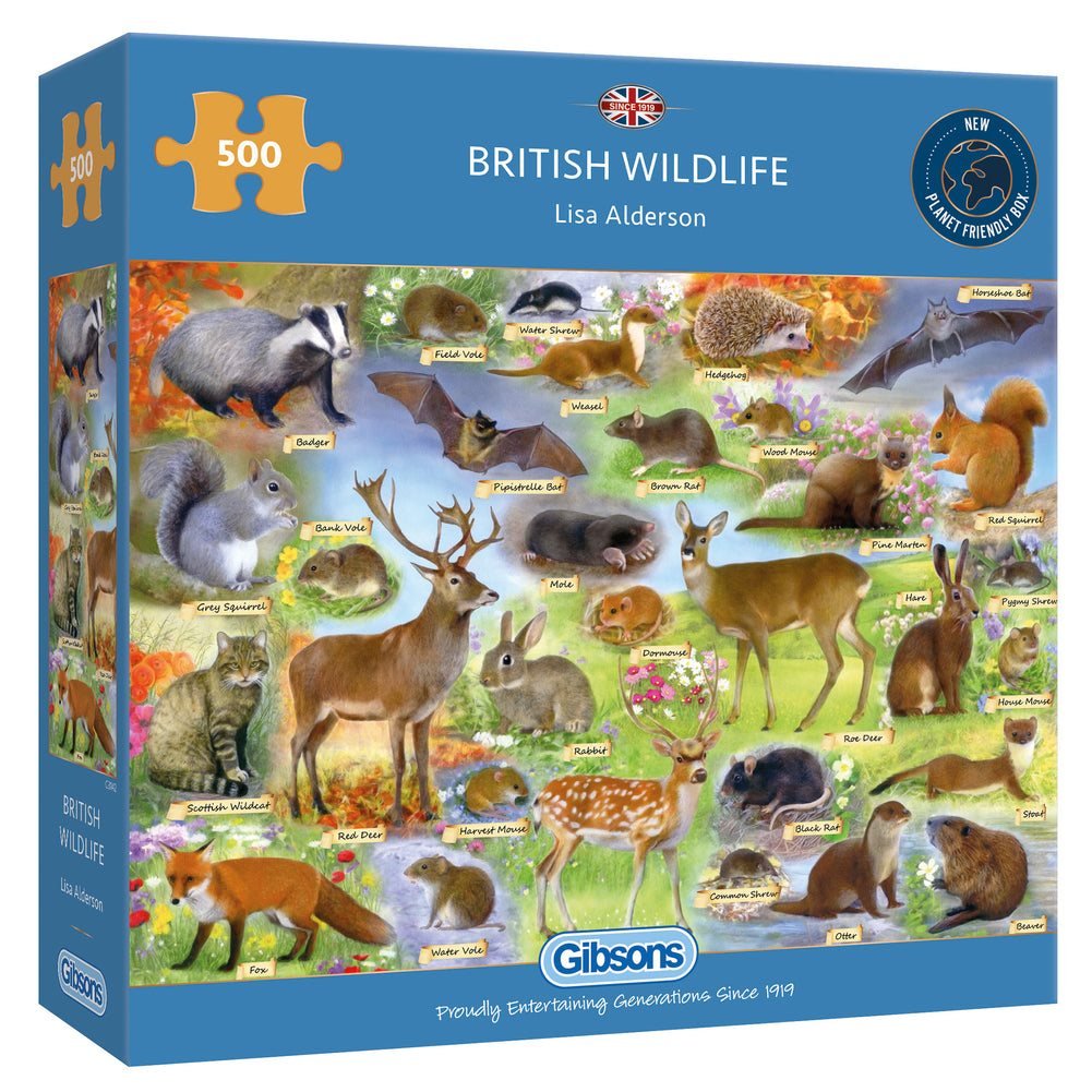 Brit Vadvilág Gibsons 500 darabos kirakó puzzle (G - G3142) - puzzlegarden