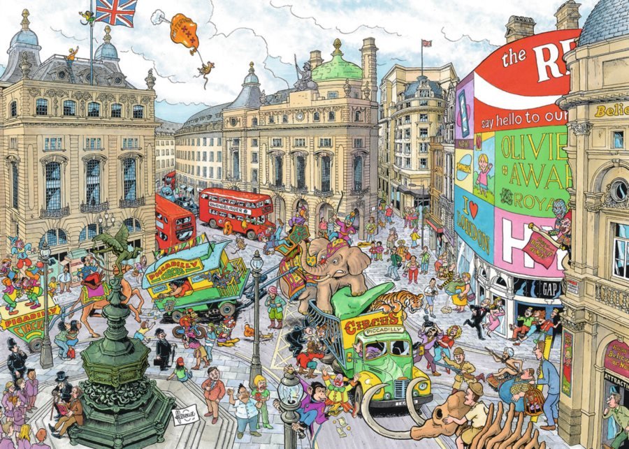 A Világ Városai - London - Piccadilly Circus Ravensburger 1000 darabos kirakó puzzle (RA - 19213) - puzzlegarden