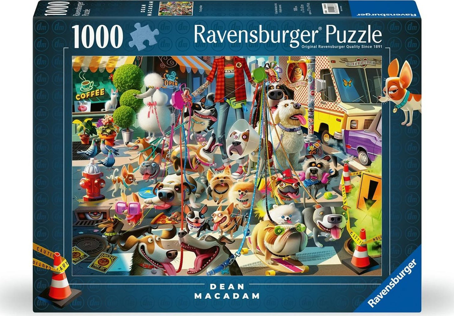 A kutyasétáltató Ravensburger 1000 darabos kirakó puzzle (RA - 12000876) - puzzlegarden