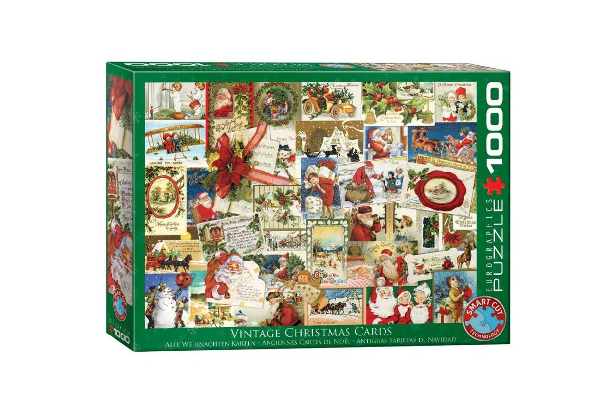 Régi Karácsonyi Üdvözlőlapok EuroGraphics 1000 darabos kirakó puzzle (EUR - 6000 - 0784) - puzzlegarden