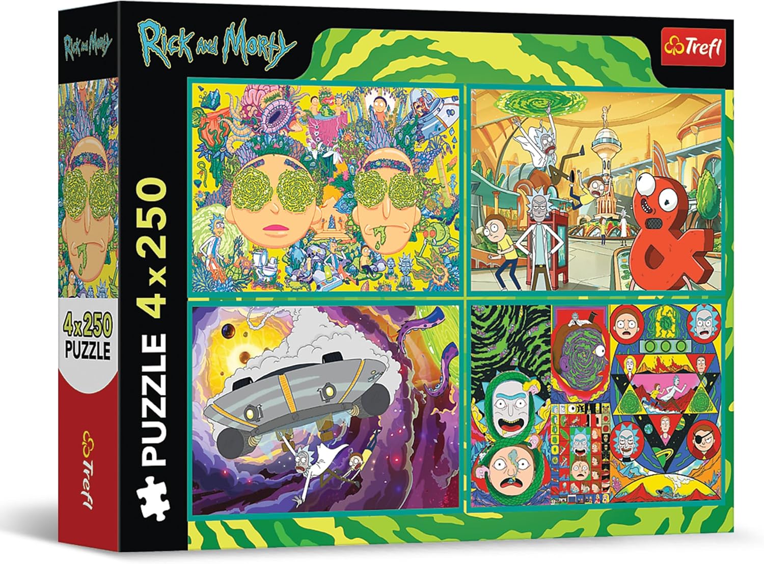 Rick és Morty kifordított világa - 4x250 Trefl 250 darabos kirakó puzzle (TR - 13338) - puzzlegarden
