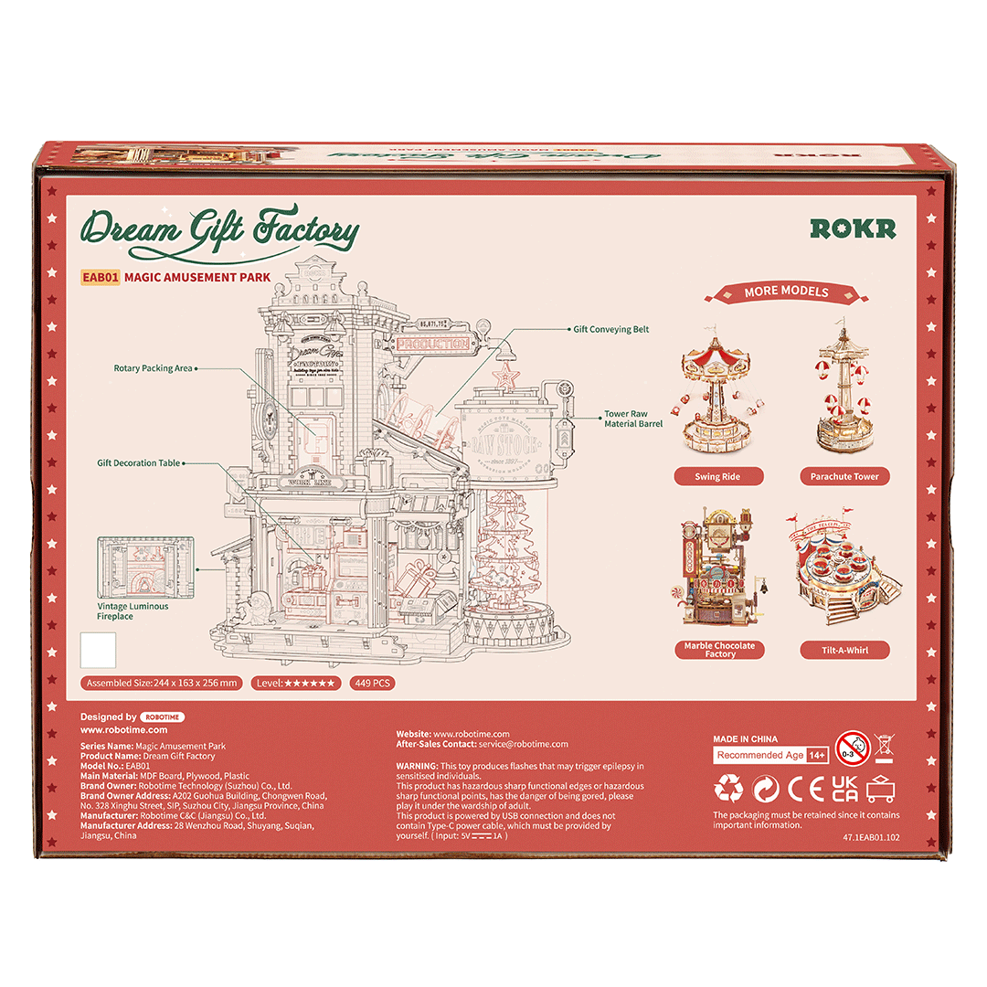 Rokr - Álomajándékgyár Robotime 449 darabos kirakó puzzle (RO-EAB01) - puzzlegarden