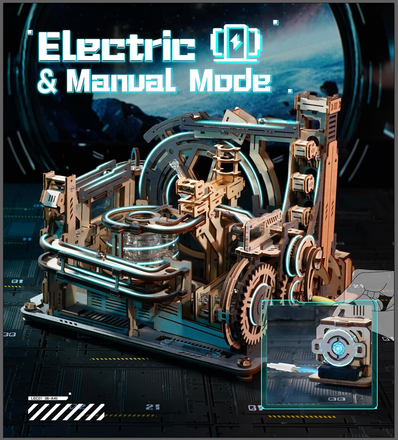 Rokr - Űrkikötő Golyópálya Robotime 472 darabos kirakó puzzle (RO - LGC01) - puzzlegarden
