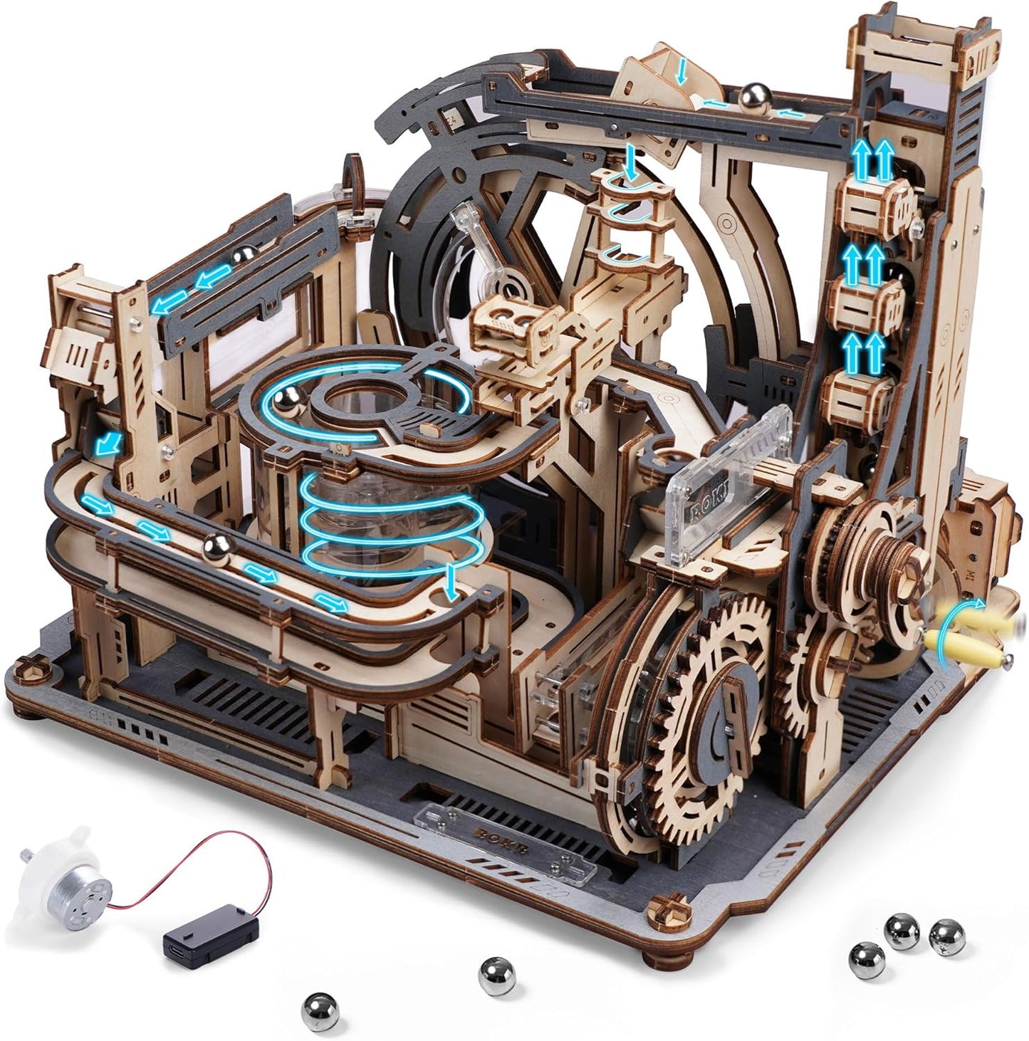 Rokr - Űrkikötő Golyópálya Robotime 472 darabos kirakó puzzle (RO - LGC01) - puzzlegarden