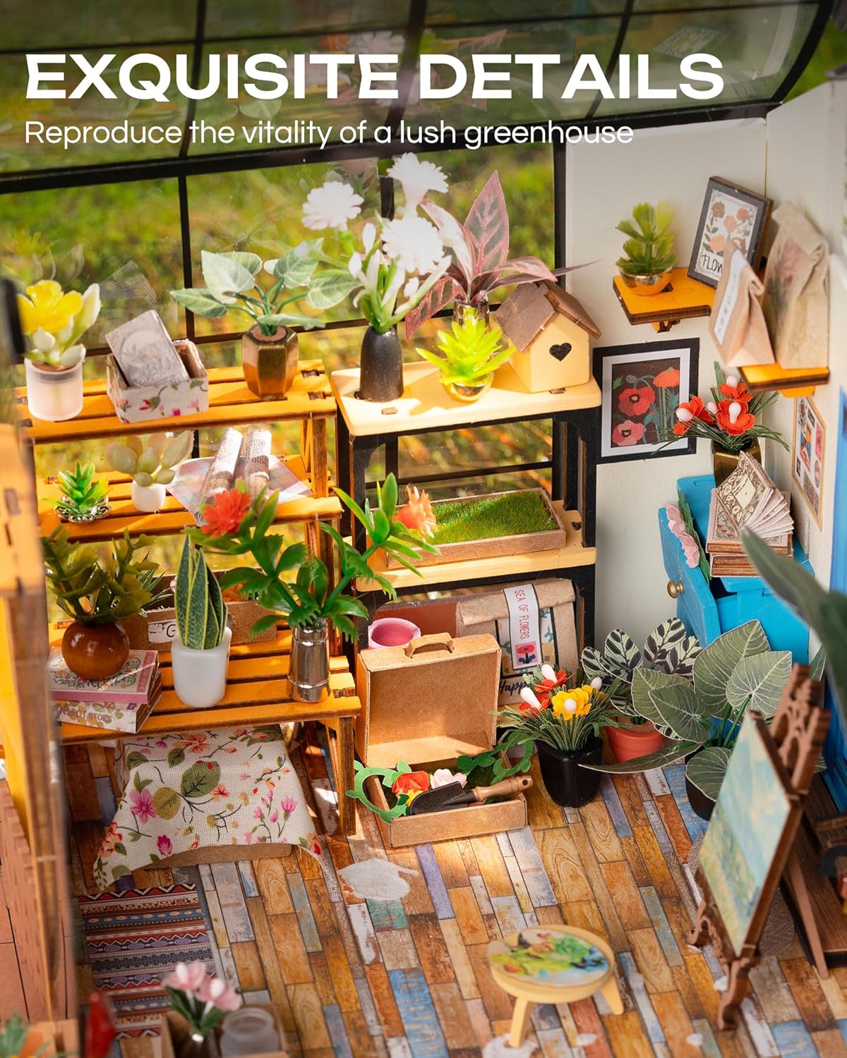 Rolife - Cathy Üvegháza Robotime 231 darabos kirakó puzzle (RO - DG104) - puzzlegarden