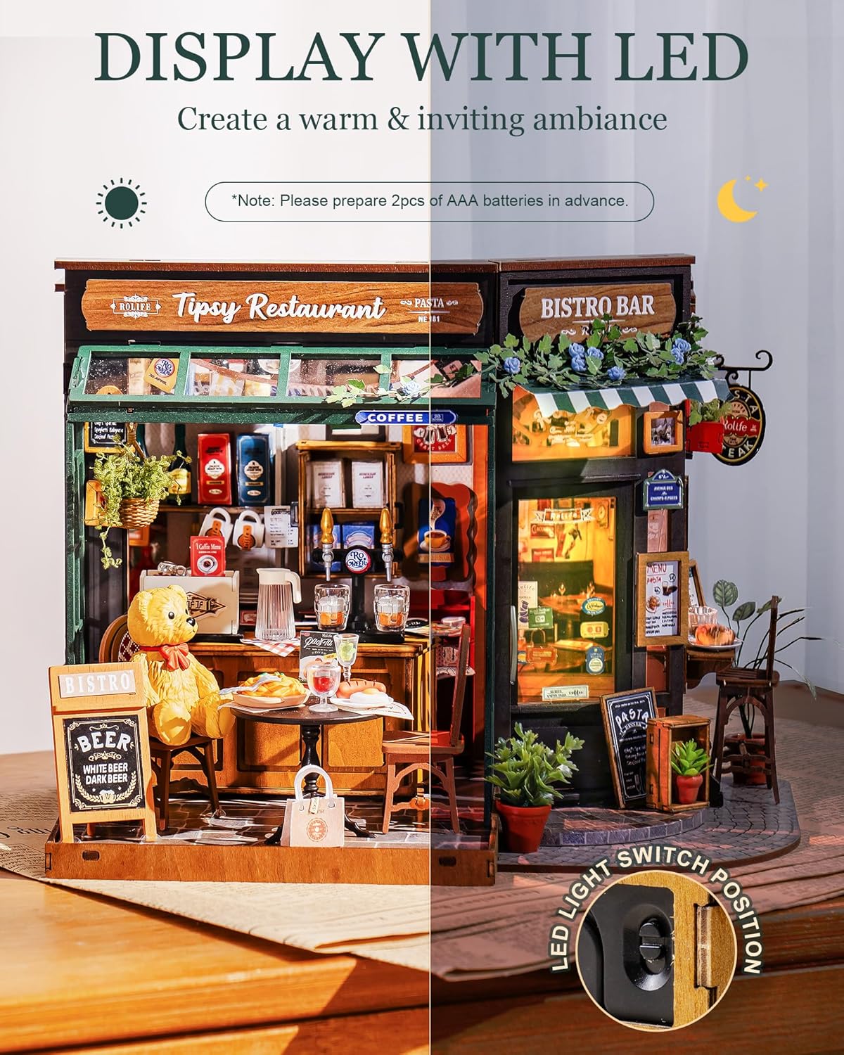 Rolife - Részeges Étterem Robotime 297 darabos kirakó puzzle (RO - DG167) - puzzlegarden