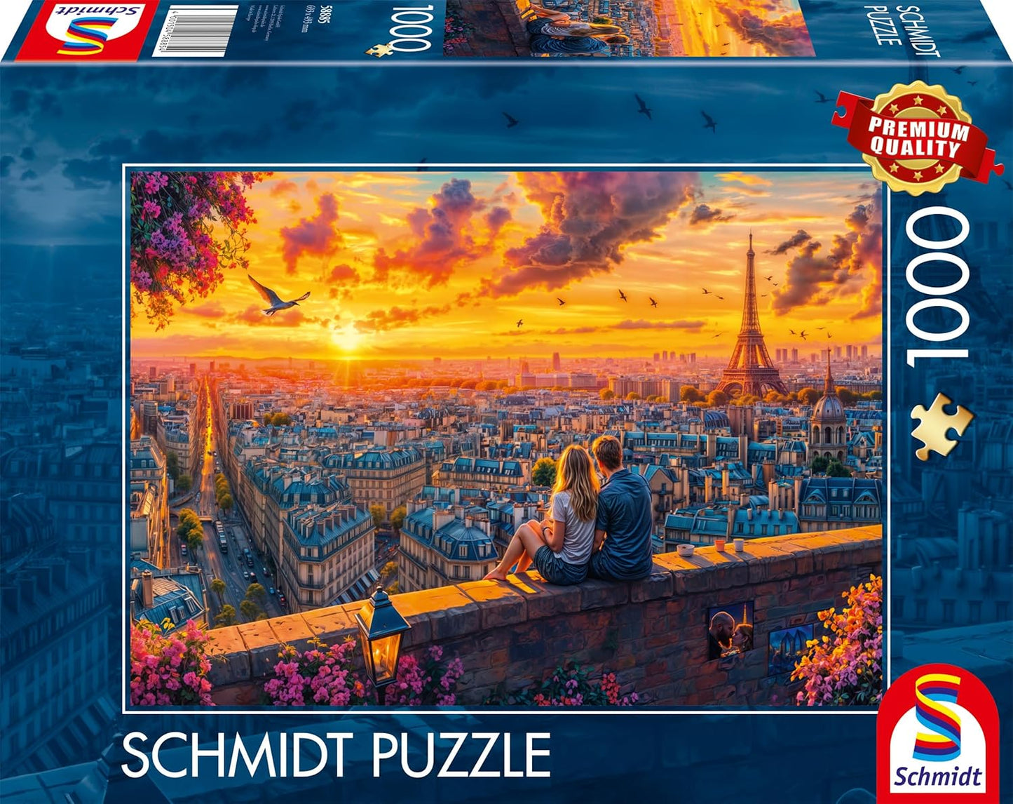 Romantika a párizsi tetőkön Schmidt Spiele 1000 darabos kirakó puzzle (SCH - 58885) - puzzlegarden