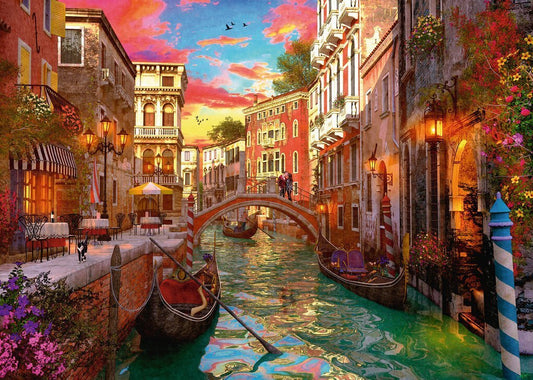 Romantikus séta Velencében Ravensburger 1000 darabos kirakó puzzle (RA - 12000056) - puzzlegarden