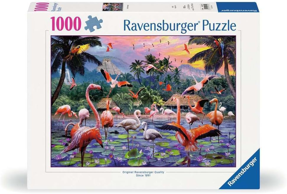 Rózsaszín flamingók Ravensburger 1000 darabos kirakó puzzle (RA-12000574) - puzzlegarden