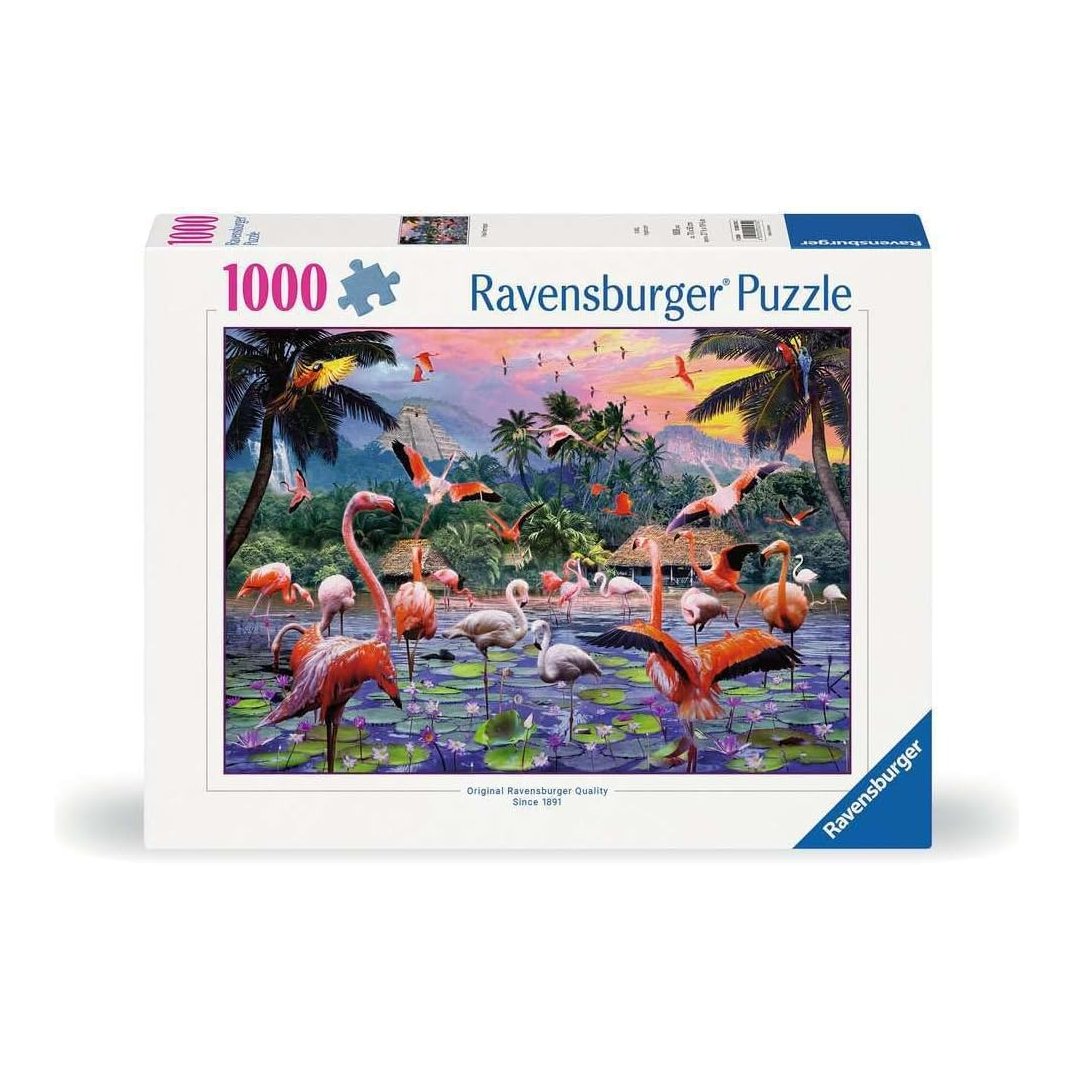 Rózsaszín flamingók Ravensburger 1000 darabos kirakó puzzle (RA-12000574) - puzzlegarden