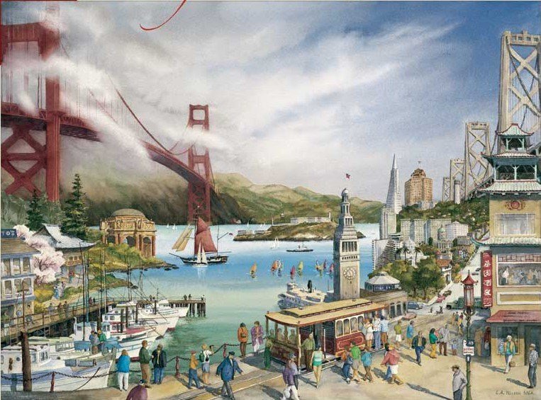 San Francisco Pomegranate 1000 darabos kirakó puzzle (POM - AA677) - puzzlegarden