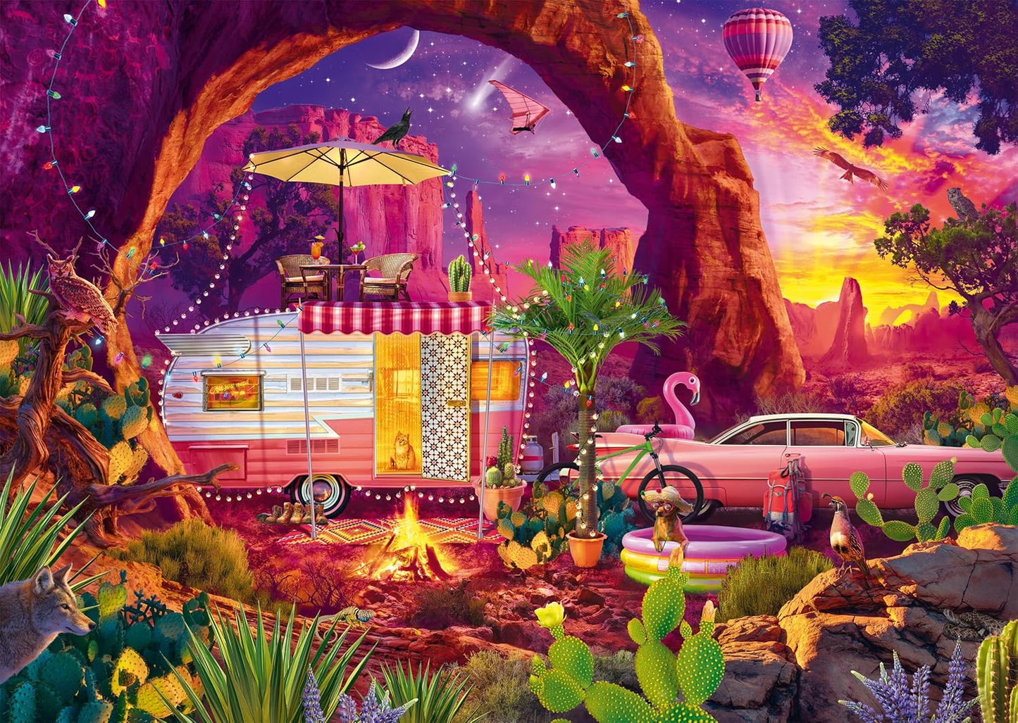 Sivatagi kempingparadicsom Schmidt Spiele 1000 darabos kirakó puzzle (SCH - 58574) - puzzlegarden