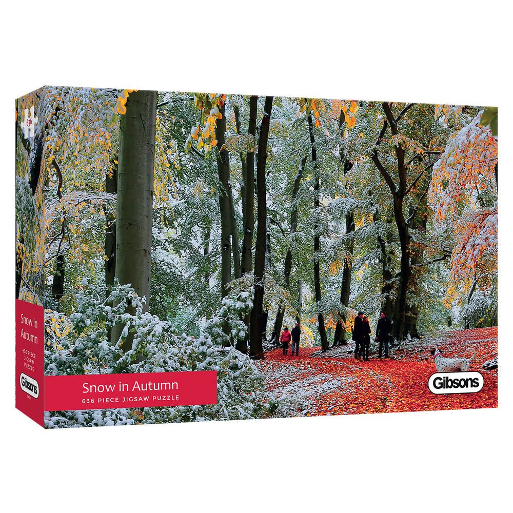 Őszi hóesés - panoráma Gibsons 636 darabos kirakó puzzle (G - G4057) - puzzlegarden