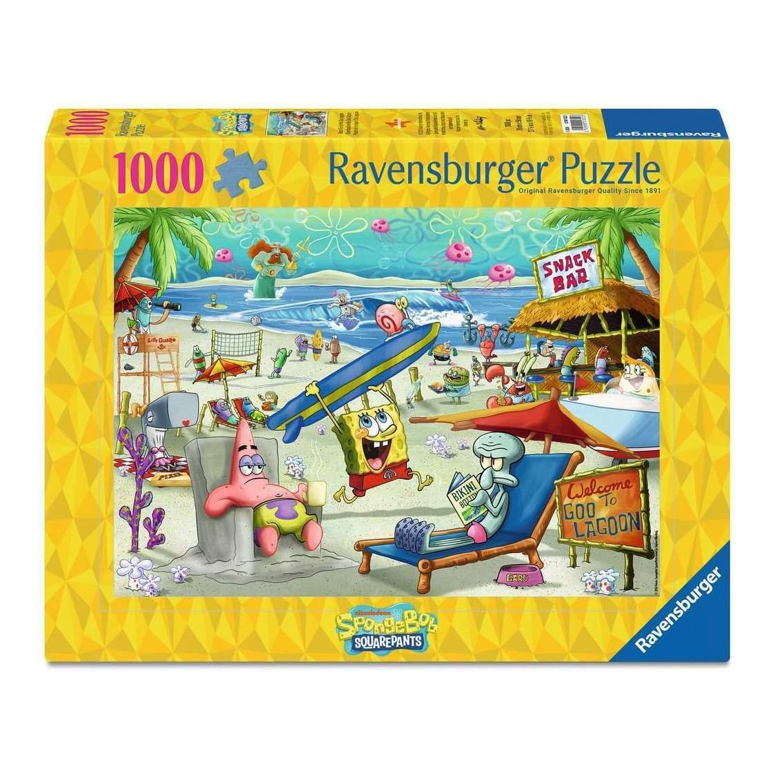 SpongyaBob Kockanadrág Ravensburger 1000 darabos kirakó puzzle (RA-12001822) - puzzlegarden