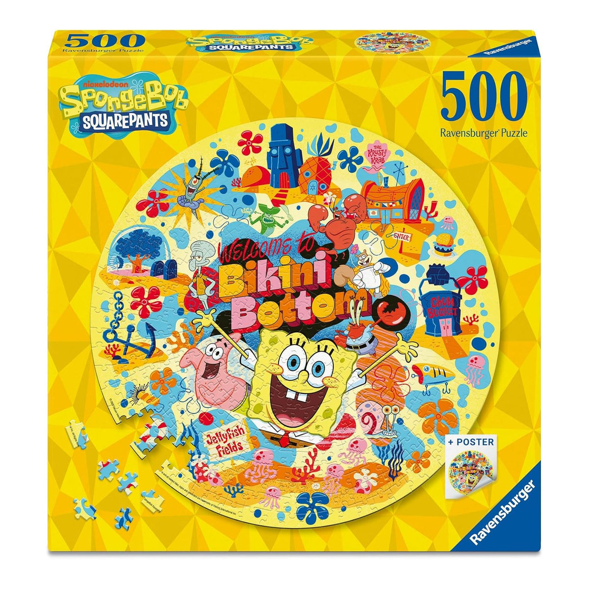 SpongyaBob Ravensburger 500 darabos kirakó puzzle (RA-12001657) - puzzlegarden