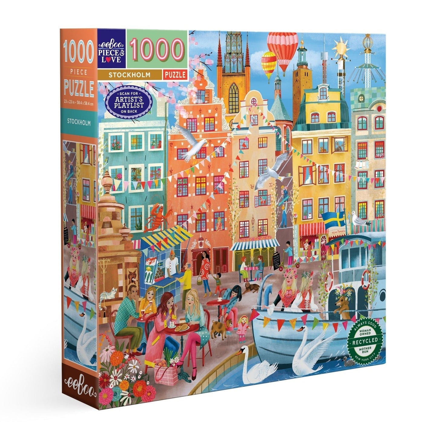 Stockholm Eeboo 1000 darabos kirakó puzzle (EB - PZTSKM) - puzzlegarden