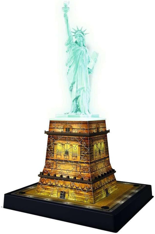 Szabadság - szobor - New York - 3D Night Edition Ravensburger 120 darabos kirakó puzzle (RA - 12596) - puzzlegarden