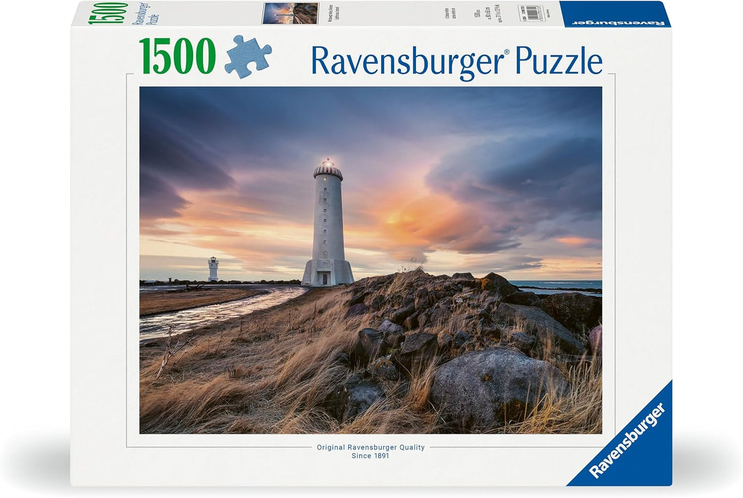 Szélfútta égbolt, Akranes világítótorony – Izland Ravensburger 1500 darabos kirakó puzzle (RA - 12000732) - puzzlegarden