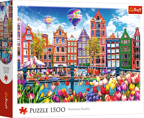 Színes Amszterdam Trefl 1500 darabos kirakó puzzle (TR-26221) - puzzlegarden