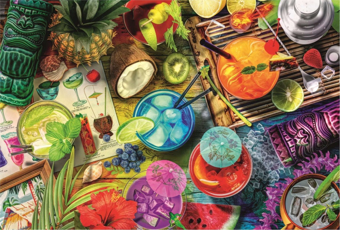 Színes Koktélok - FA kirakó Trefl Wood Craft 500 darabos kirakó puzzle (TR - 20154) - puzzlegarden