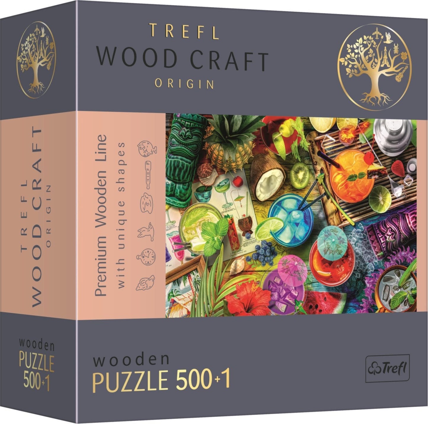 Színes Koktélok - FA kirakó Trefl Wood Craft 500 darabos kirakó puzzle (TR - 20154) - puzzlegarden