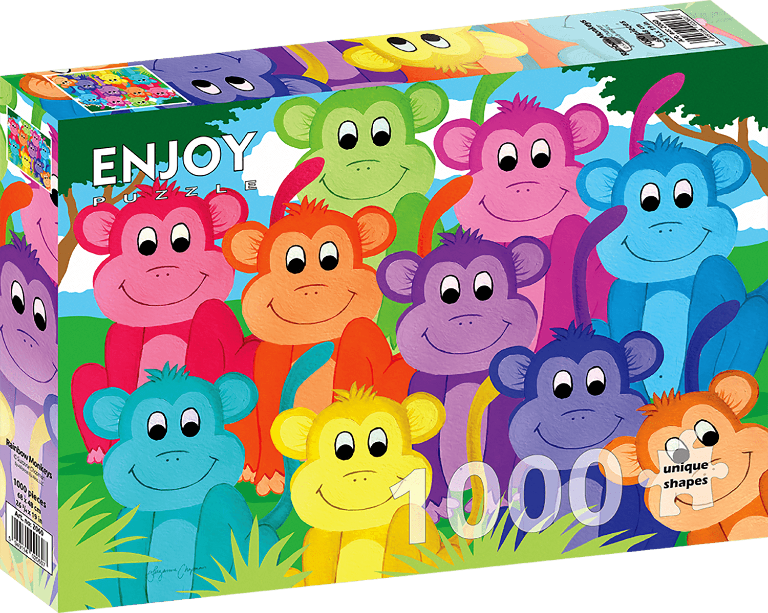 Színes Majmok Enjoy 1000 darabos kirakó puzzle (EN - 2060) - puzzlegarden