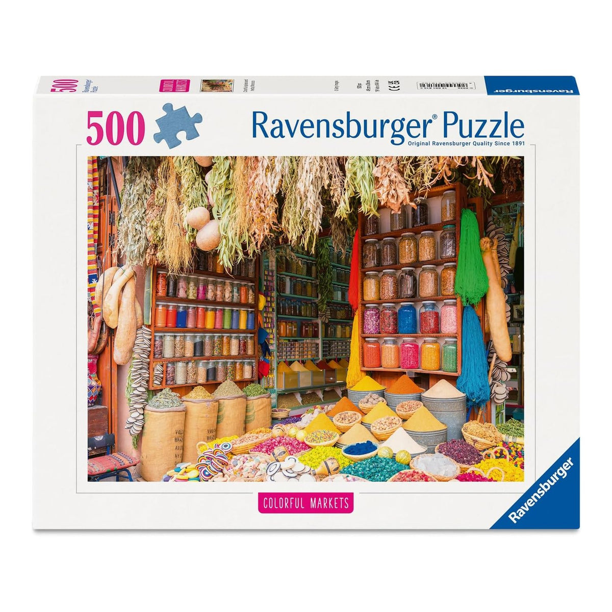 Színes Piacok - Színes fűszerek, Marokkó Ravensburger 500 darabos kirakó puzzle (RA-12001816) - puzzlegarden