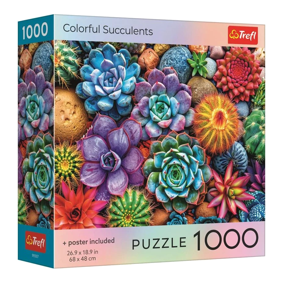 Színes pozsgások Trefl 1000 darabos kirakó puzzle (TR-USA_99307) - puzzlegarden