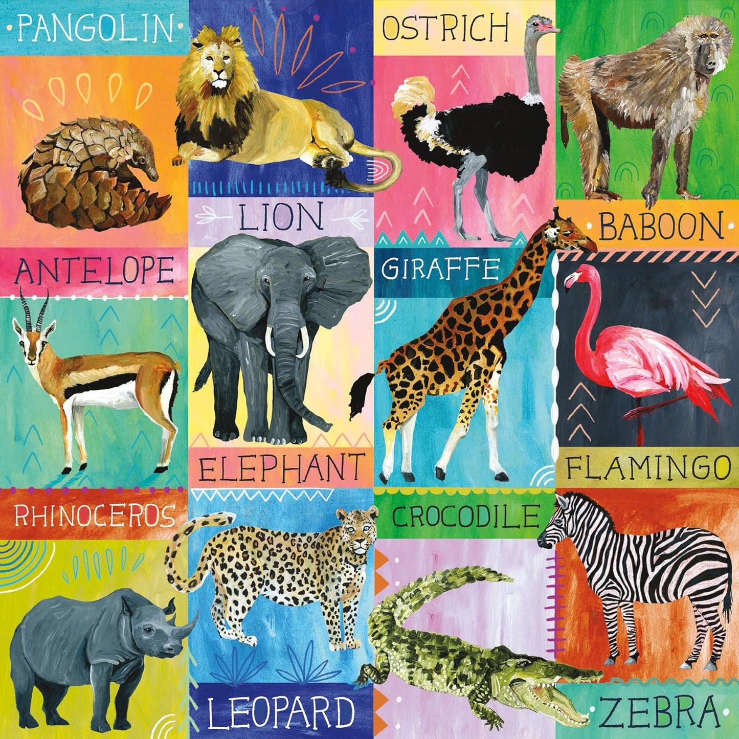 Színes Szafari Galison 500 darabos kirakó puzzle (GA - M062220B1) - puzzlegarden