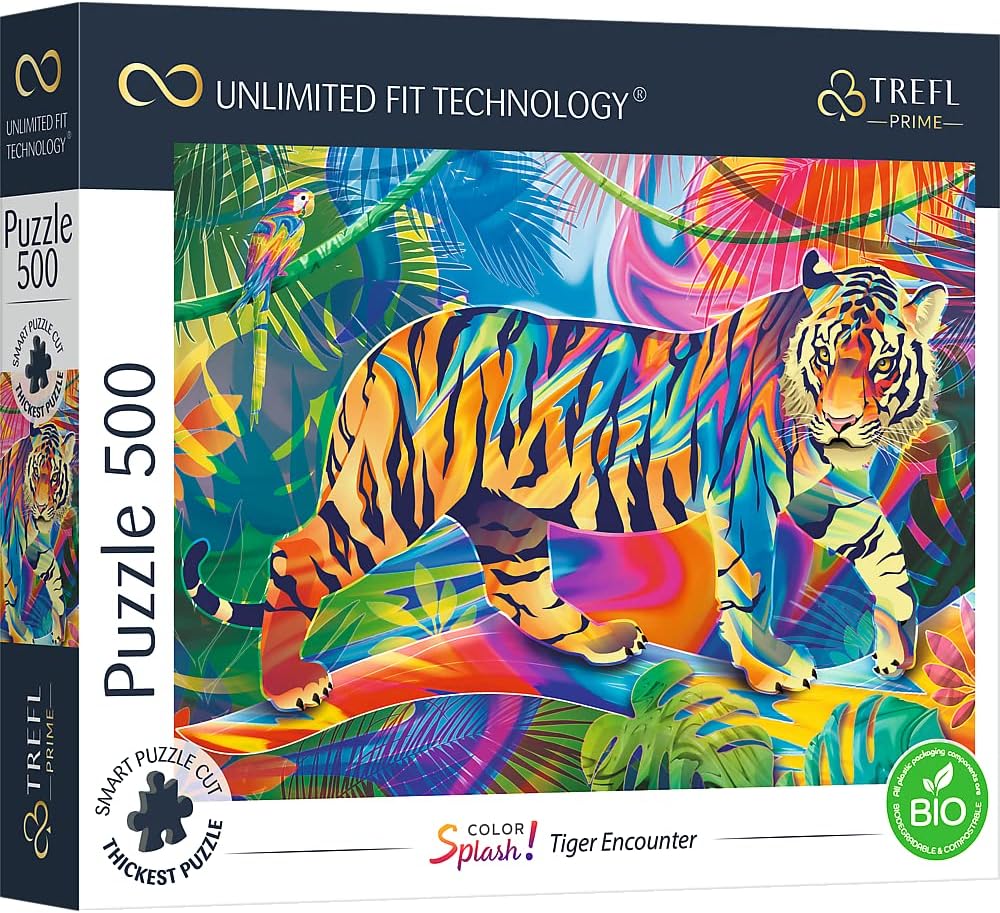 Színes Tigris Trefl Prime 500 darabos kirakó puzzle (TR - 37453) - puzzlegarden