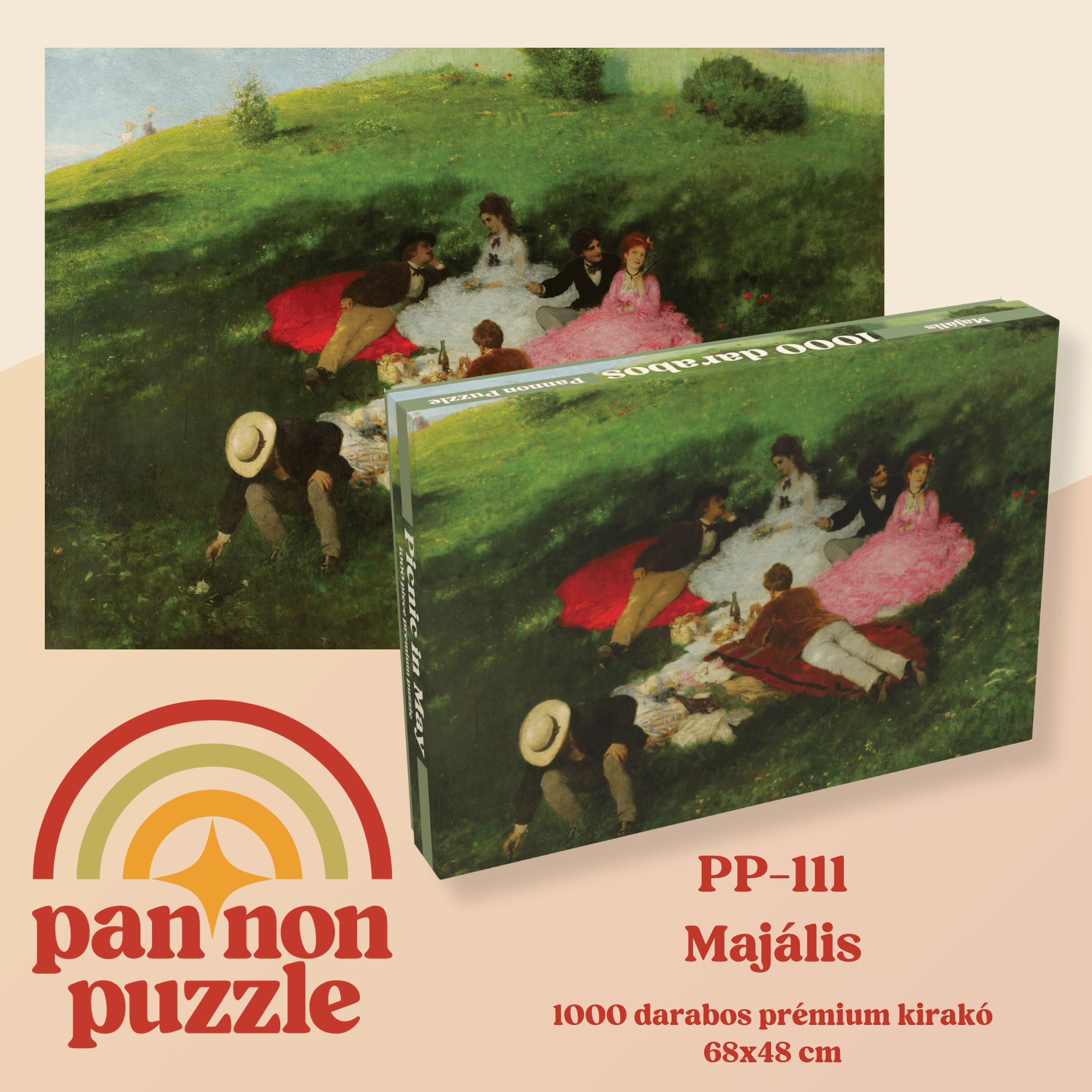Szinyei Merse Pál - Majális Pannon Puzzle 1000 darabos kirakó puzzle (PP - 111) - puzzlegarden