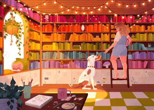 Szivárvány könyvtár Reverie 1000 darabos kirakó puzzle (RE - RL1000SD) - puzzlegarden