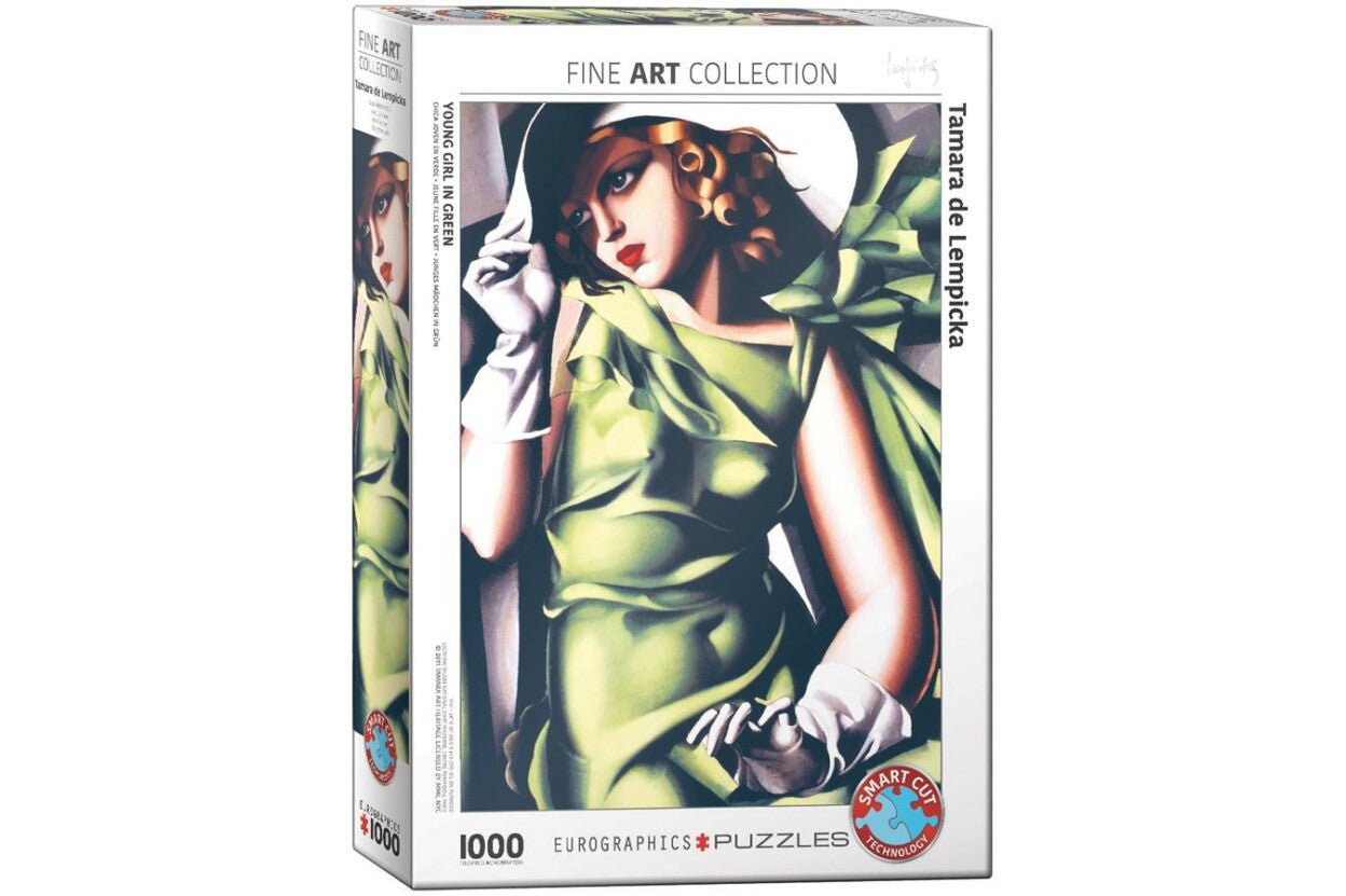 Tamara de Lempicka - Fiatal lány zöld ruhában EuroGraphics 1000 darabos kirakó puzzle (EUR - 6000 - 1058) - puzzlegarden