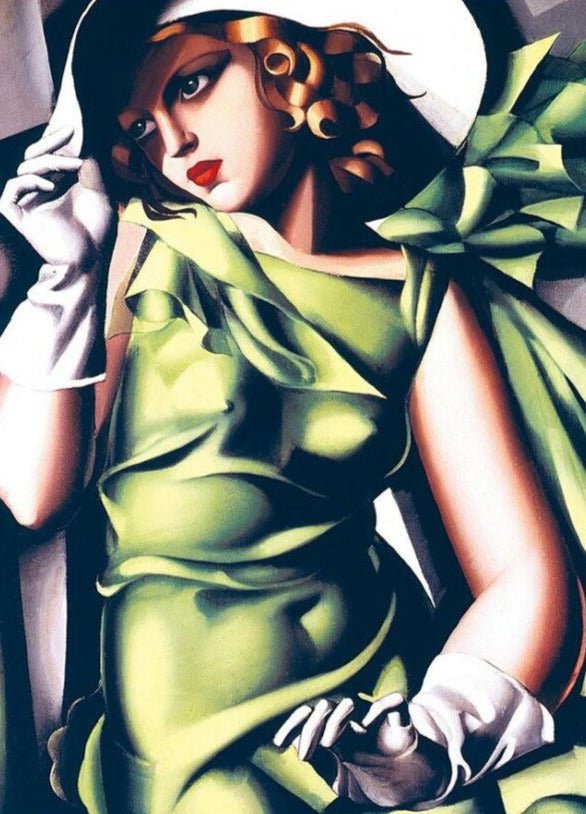 Tamara de Lempicka - Fiatal lány zöld ruhában EuroGraphics 1000 darabos kirakó puzzle (EUR - 6000 - 1058) - puzzlegarden