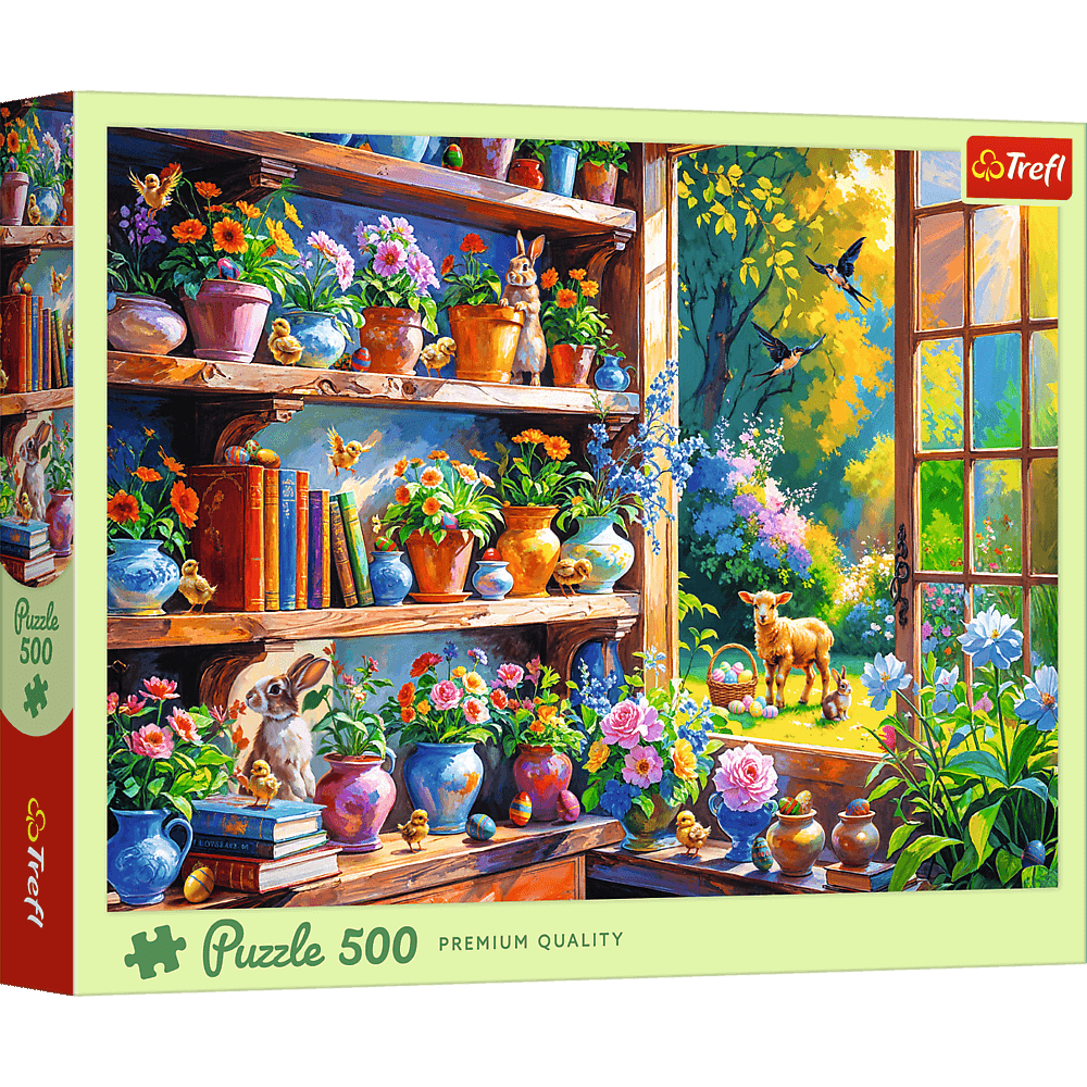 Tavaszi reggel az üvegházban Trefl 500 darabos kirakó puzzle (TR-37558) - puzzlegarden
